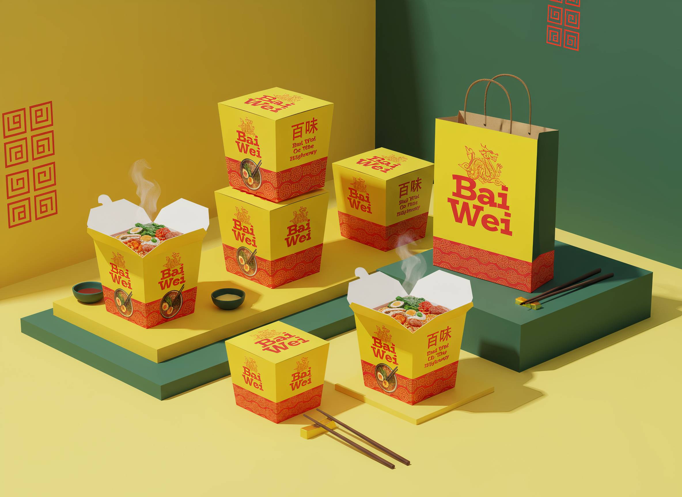 Bai Wei - מיתוג לרשת מזון מהיר בהשראת המטבח הסיני