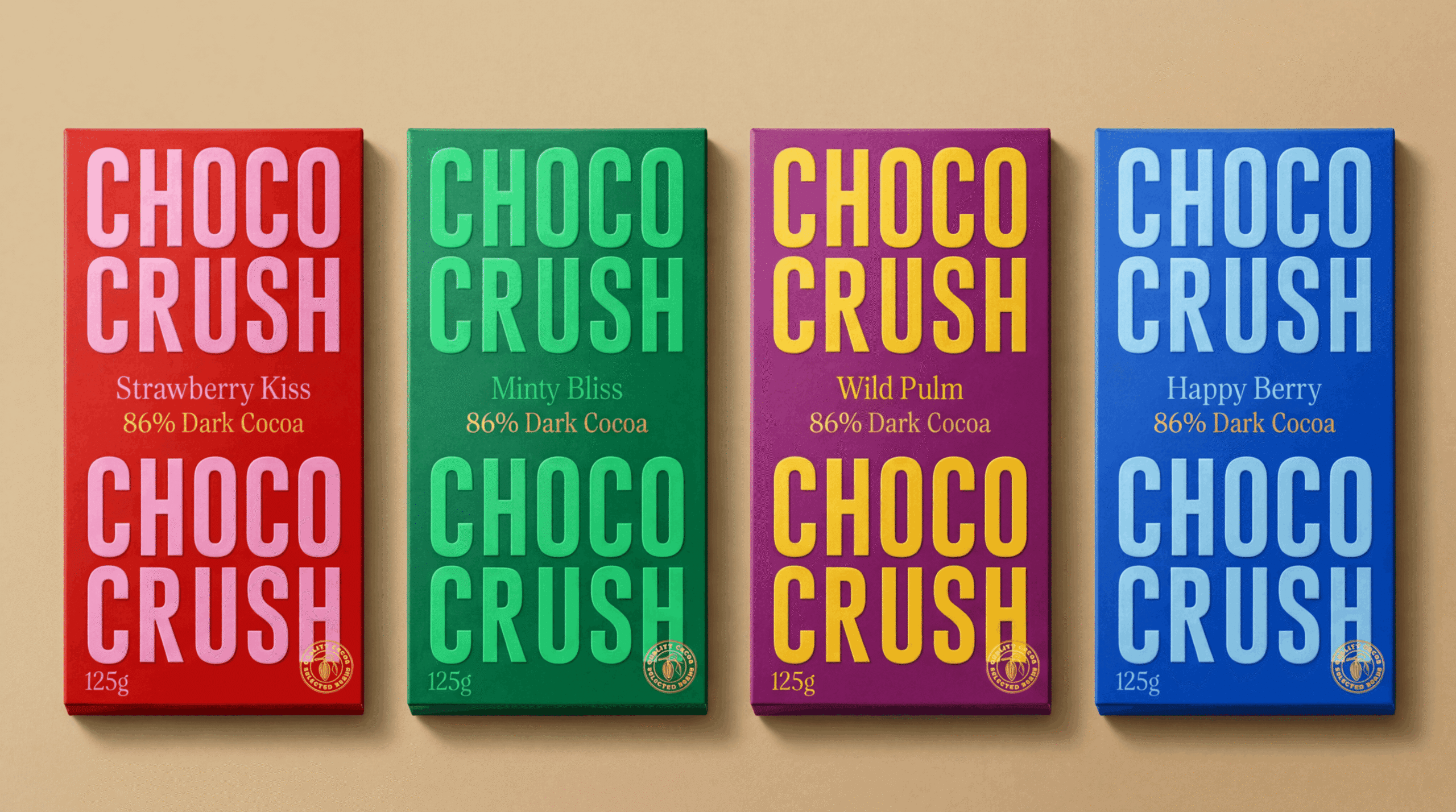 Choco Crush - מיתוג ועיצוב אריזות שוקולד