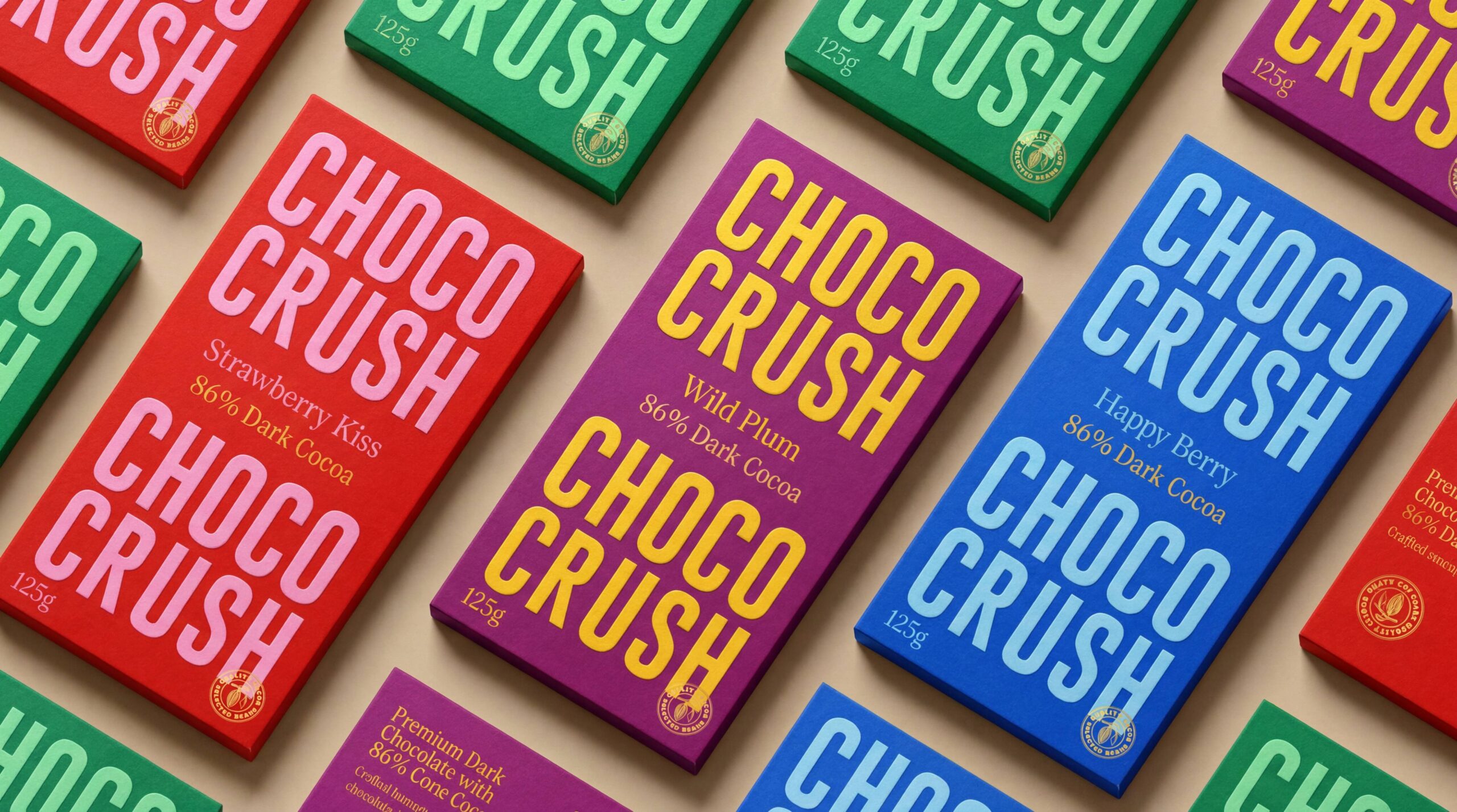 Choco Crush - מיתוג ועיצוב אריזות שוקולד
